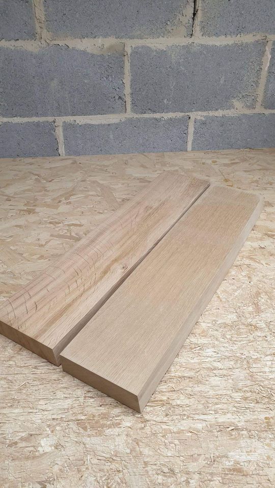 oak shelf with brackets