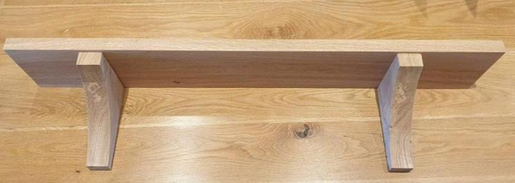 oak shelves x 6 with brackets