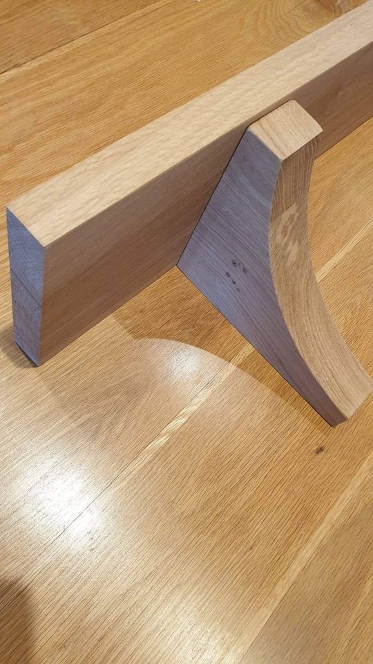 Oak shelf with brackets